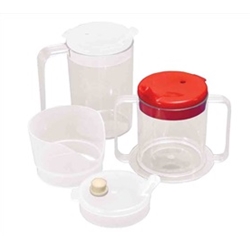 Alimed Clear Mugs with 2 Lids