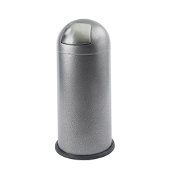 Safco Products Black Speckle Push Top Dome Receptacles