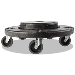 Rubbermaid Brute Quiet Dolly, 250 lb. Capacity, 18 1/4"dia. x 6 5/8"h, Black - for Brute 32,44, & 55 Gallon Containers
