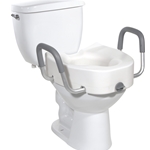 Drive Premium Plastic, Raised, Regular/Elongated Toilet Seat with Lock