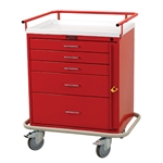 Harloff Classic Short Five Drawer Emergency Cart Standard or Specialty Package