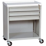 Harloff ETC Line Three Drawers with Lower Compartment Economy Treatment Cart
