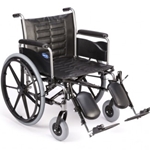 Invacare Tracer IV Wheelchair - Weight Capacity - 350 lbs. - Standard Options Black Vinyl Upholstery