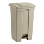 Safco Products Plastic Step-On - 23 Gallon Waste Basket - Tan & Black