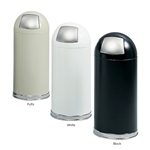 Safco Products Push Door Dome Top Receptacles - Various Colors