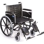 Invacare Tracer IV Wheelchair - Weight Capacity - 450 lbs. - Standard Options Black Vinyl Upholstery