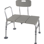 Complete Medical Transfer Bench Plastic (Drive) 3-Section and Backrest-Gray