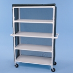 Healthline Four Shelf Cart, 48" x 20" Shelves