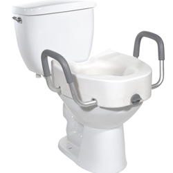 Drive Premium Plastic, Raised, Regular/Elongated Toilet Seat with Lock