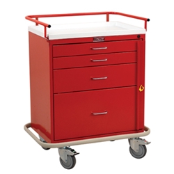 Harloff Classic Short Four Drawer Emergency Cart Standard Package