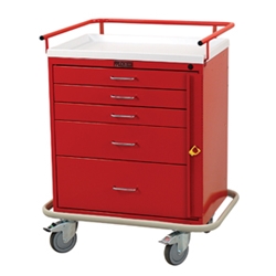 Harloff Classic Short Five Drawer Emergency Cart Standard or Specialty Package