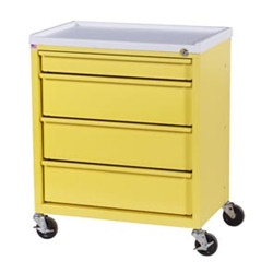 Harloff ETC Line Four Drawer Economy Treatment Cart