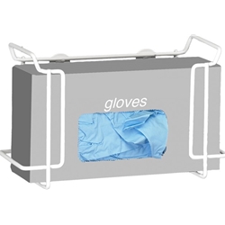 R&B Wire Single Wire Glove Box Dispenser, White