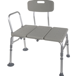 Drive Medical Transfer Tub Bench  Knocked Down Tool-free Back, Legs and Arms - 1/cs & 2/cs