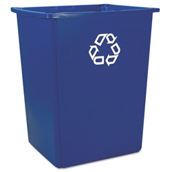 Rubbermaid Glutton Recycling Container, Rectangular, 56 gal. - Blue