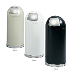 Safco Products Push Door Dome Top Receptacles - Various Colors