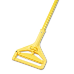 Boarkwalk Quick Change Side-Latch Plastic Mop Head Handle, 60" Aluminum Handle, Yellow