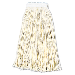 Boardwalk Premium Cut-End Wet Mop Head, Cotton, 16oz., 20oz., & 24oz. - White - 12/carton