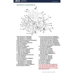Drive Medical Parts for Sentra EC Wheelchair