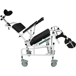 Reclining Shower Commode Transport Chair
