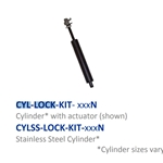 Cylinder PAB5 300N (Includes Cylinder, Actuator, Lever & Cable Clip) for Broda Chair, Model: 30VT, 985 VG, V4