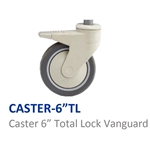 Caster Wheel 6" Single Total Lock, (each) for Broda Chair, Model: 985VG only