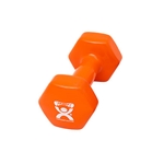 CanDo Vinyl Coated Dumbbell, Orange (10 lb), Each