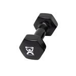 CanDo Vinyl Coated Dumbbell, Black (8 lb), Each
