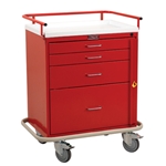 Harloff Classic Short Four Drawer Emergency Cart Standard Package