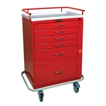 Harloff Classic Tall Six Drawer Emergency Cart Standard or Super Stat Package