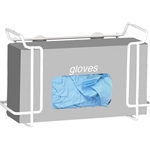 R&B Wire Single Wire Glove Box Dispenser, White