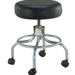 Drive Medical Revolving, Adjustable-Height Stool  with Round Footrest