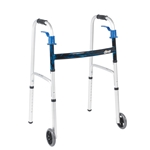 Drive Medical Deluxe, Trigger Release Folding Walker with 5" Wheels - 1/cs & 4/cs