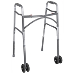 Drive Medical Bariatric Aluminum Folding Walker, Two Button - 2/cs