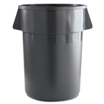 Boardwalk Gray Round Waste Receptacle, Plastic, 44 gal. & Lids