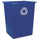 Rubbermaid Glutton Recycling Container, Rectangular, 56 gal. - Blue