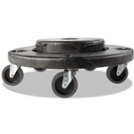 Rubbermaid Brute Quiet Dolly, 250 lb. Capacity, 18 1/4"dia. x 6 5/8"h, Black - for Brute 32,44, & 55 Gallon Containers