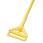 Boarkwalk Quick Change Side-Latch Plastic Mop Head Handle, 60" Aluminum Handle, Yellow