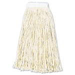 Boardwalk Premium Cut-End Wet Mop Head, Cotton, 16oz., 20oz., & 24oz. - White - 12/carton