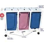 Triple Bag Hamper with Optional Foot Pedal