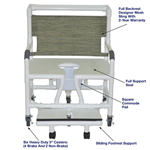 MJM 30" Bariatric Shower Chairs with Footrest